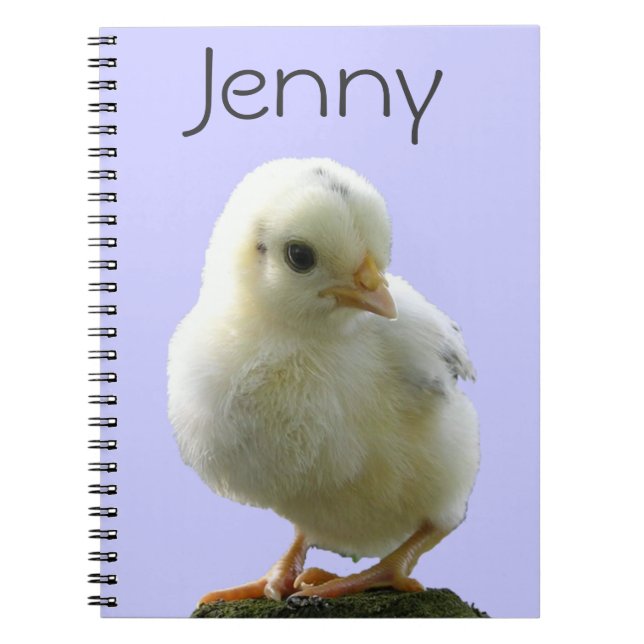 Personalisiert-Gelbes-Chick-Notebook Notizblock (Vorderseite)