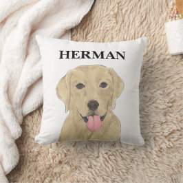 Personalisiert-gelbes Labrador Kissen