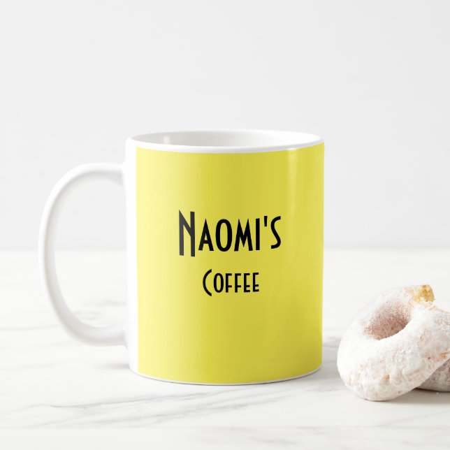 Personalisiert-Gelbkaffee-Tasse Kaffeetasse (Mit Donut)