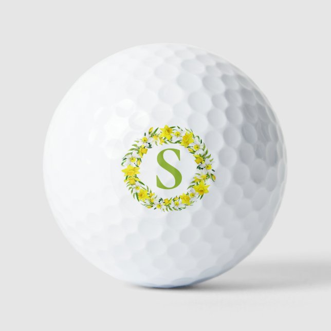 Personalisiert-Gelbweiße Nadelhölzer Golfball (Vorderseite)