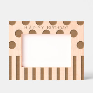 Personalisiert geometrisch Inspiriert Geburtstag Geätzte Rahmen