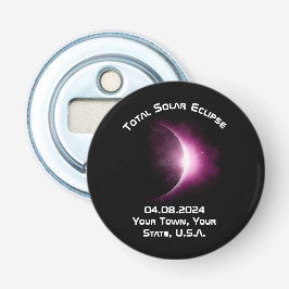 Personalisiert GESAMT SOLAR ECLIPSE 2024 Souvenir Flaschenöffner