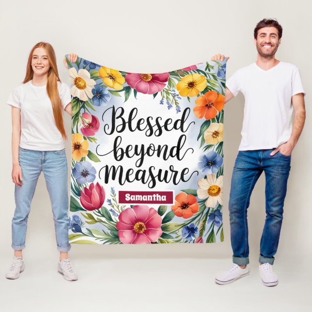 Personalisiert gesegnet jenseits der Messgröße Chr Fleecedecke (Beispiel)