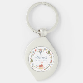 Personalisiert gesegnete, gemütliche Hütte Hygge Schlüsselanhänger