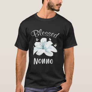 Personalisiert gesegnete Nonno Lily-Blume T-Shirt