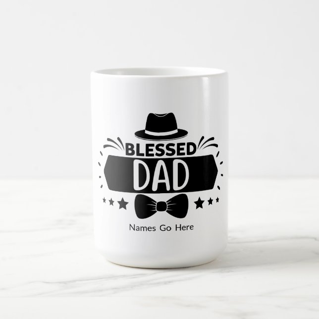 Personalisiert gesegneter Vater 15 Oz Tasse (Mittel)
