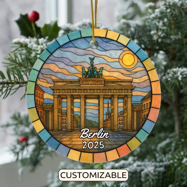 Personalisiert gestanztes Glas Berlin Ornament, De Keramik Ornament (Von Creator hochgeladen)