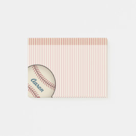 Personalisiert gestreifter Baseball-Beitrag - Anme Post-it Klebezettel