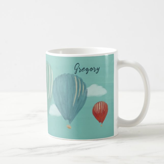 Personalisiert gestrichene Heißluftballons Kaffeetasse (Rechts)