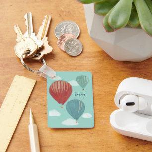 Personalisiert gestrichene Heißluftballons Schlüsselanhänger