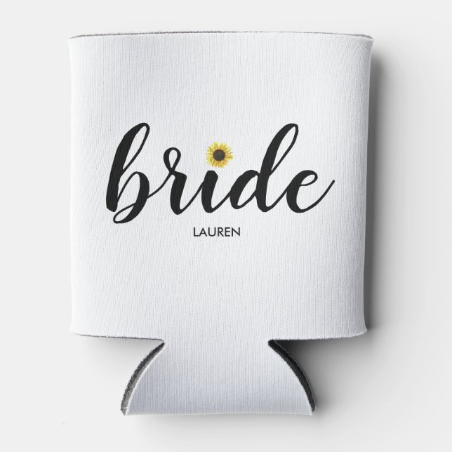 Personalisiert gestrichene Sonnenblumenbraue kann  Dosenkühler (Vorderseite)