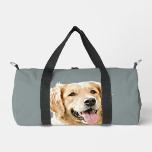 Personalisiert Gezeichnet Golden Retriever Hund Duffle Bag