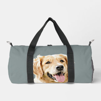 Personalisiert Gezeichnet Golden Retriever Hund Duffle Bag