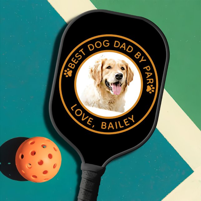 Personalisiert Gezeichnet Golden Retriever Hund Pickleball Schläger (Von Creator hochgeladen)