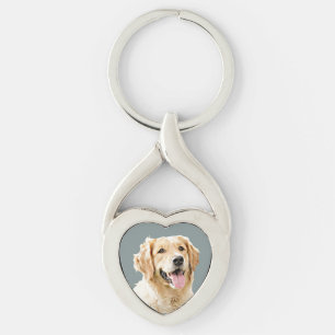 Personalisiert Gezeichnet Golden Retriever Hund Schlüsselanhänger