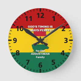 Personalisiert GHANA FLAG  Runde Wanduhr