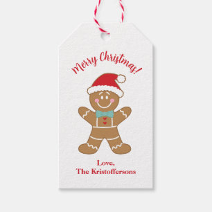 Personalisiert Gingerbread Man Weihnachtsgeschenke Geschenkanhänger