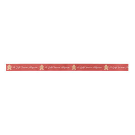 Personalisiert Gingerbrot Cookie Satin Ribbon Satinband