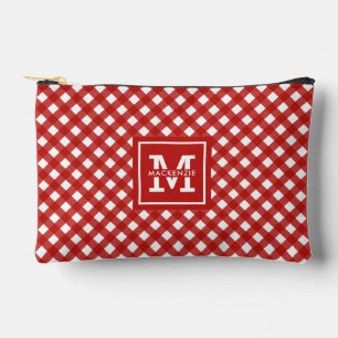 Personalisiert Gingham Kariert Pattern Zubehörtasche