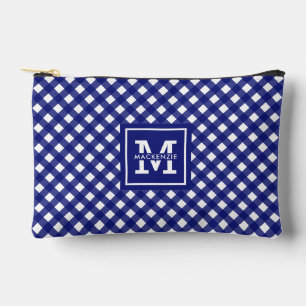 Personalisiert Gingham Kariert Pattern Zubehörtasche