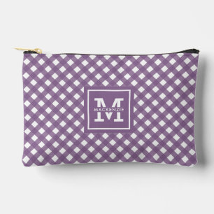 Personalisiert Gingham Kariert Pattern Zubehörtasche