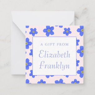 Personalisiert Girl Modern Floral Geschenkverpacku Mitteilungskarte