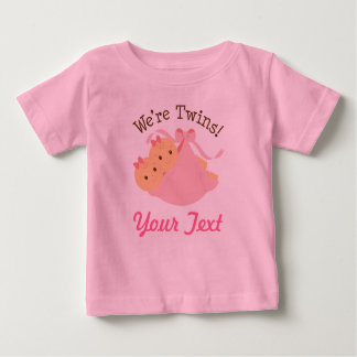 Personalisiert Girl Twins Baby T-shirt
