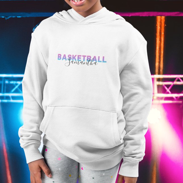 Personalisiert Girls Basketball Individuelle Name  Hoodie (Von Creator hochgeladen)