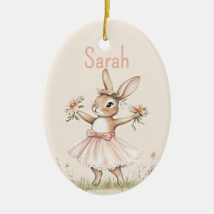 Personalisiert Girls Ostersonnenkörbe Name Markier Keramik Ornament