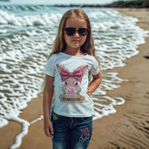 Personalisiert Girls Ostersonniger T - Shirt mit N