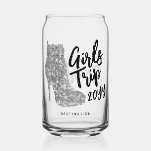 Personalisiert Girls Trip Disco Mirror Silver Boot Dosenglas