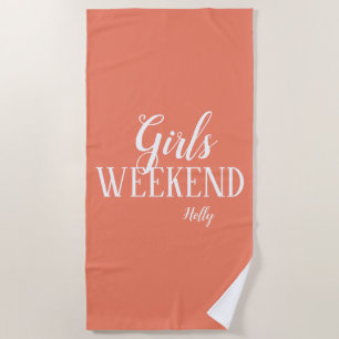 Personalisiert Girls Weekend Strandtuch