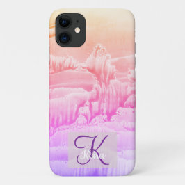 Personalisiert Girly Blue Mit Monogramm Abstrakte  Case-Mate iPhone Hülle