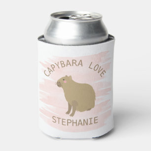 Personalisiert Girly Capybara Liebe Dosenkühler