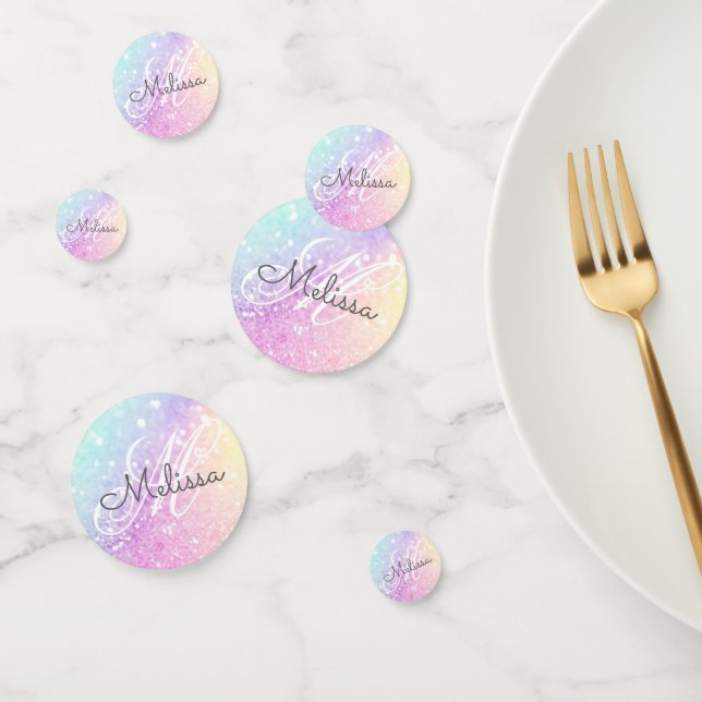 Personalisiert Girly Glam Holographic Glitzer Konfetti (Gruppe)