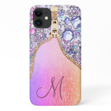 Personalisiert Girly Gold Glitzer Mit Monogramm Ro
