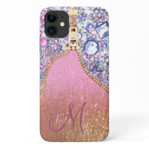 Personalisiert Girly Gold Glitzer Mit Monogramm Ro