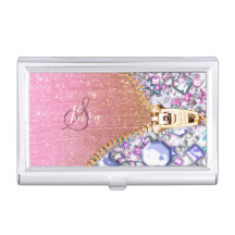 Personalisiert Girly Gold Glitzer Mit Monogramm Ro
