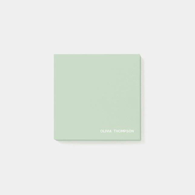 Personalisiert Girly Green School Post-it Klebezettel (Vorderseite)