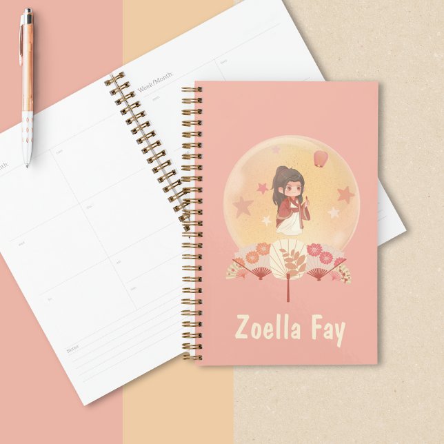 Personalisiert Girly japanischer Stil Kawaii Planer (Girly Personalized Kawaii Japanese Style Girl Planner)