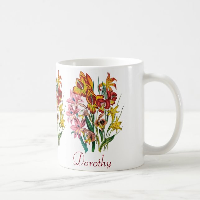 Personalisiert Gladioli Kaffeetasse (Rechts)