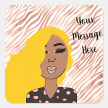 Personalisiert Glam Girls Rose Gold Wavy Linde