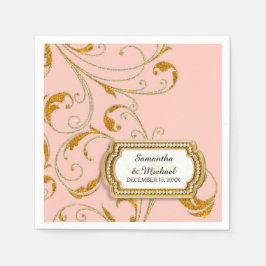 Personalisiert Glam Old Hollywood Regency Black Kr Serviette