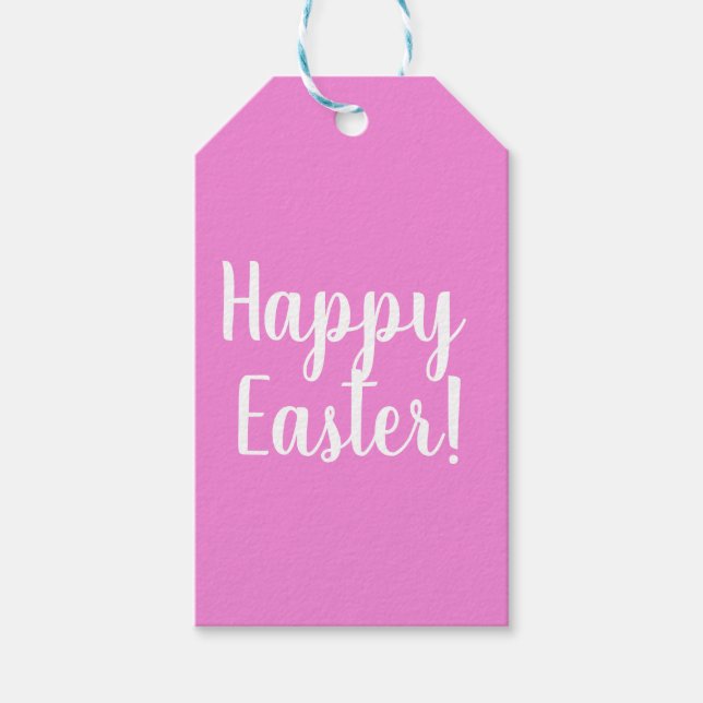 Personalisiert glückliche Ostern - Geschenkanhänger (Vorderseite)