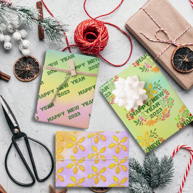 PERSONALISIERT GLÜCKLICHES NEUES JAHR 20XX GESCHENKPAPIER SET (Von Creator hochgeladen)