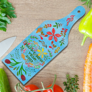 PERSONALISIERT GLÜCKLICHES NEUJAHR 2023 SCHNEIDEBRETT