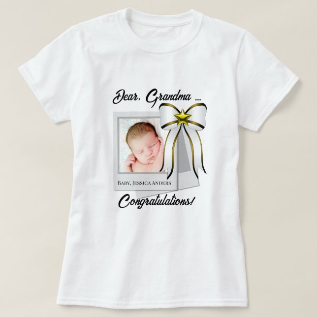 Personalisiert Glückwunsch Foto T - Shirts (Design vorne)