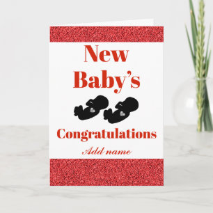 Personalisiert Glückwunsch neue Babykarte Karte