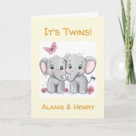 Personalisiert Glückwunschkarte, Unisex Twins Karte
