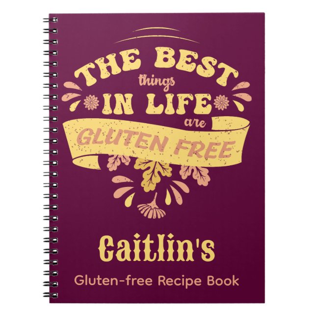 Personalisiert glutenfreies Kochen Celiac Coeliac Notizblock (Vorderseite)